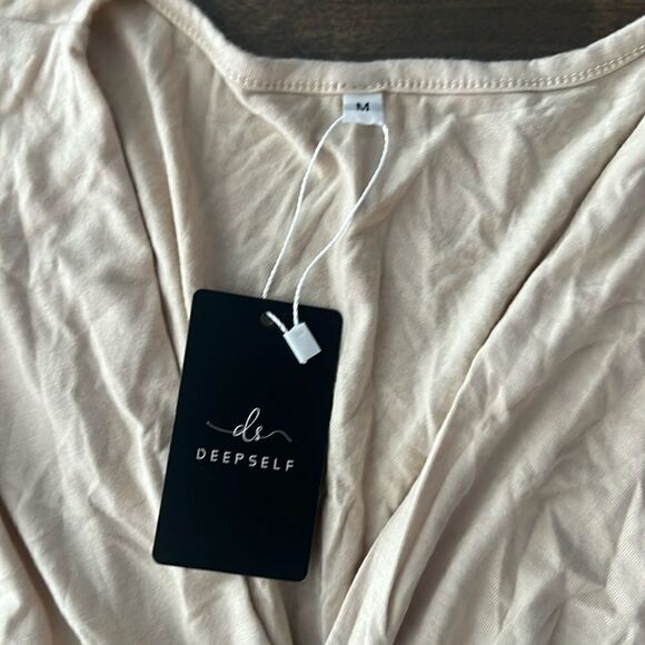 NWT Boho V Neck Short Sleeve Batwing Style Casual Loose High Waist Beach Dress - Picture 11 of 14